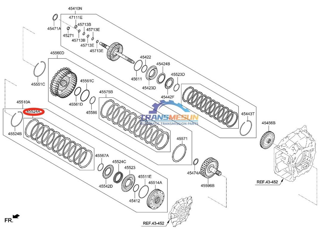 nouvelle boîte de vitesses automatique A6MF2-2 pièces du groupe 455253F800 pour KIA 2011-2024 Sportage 2.4L